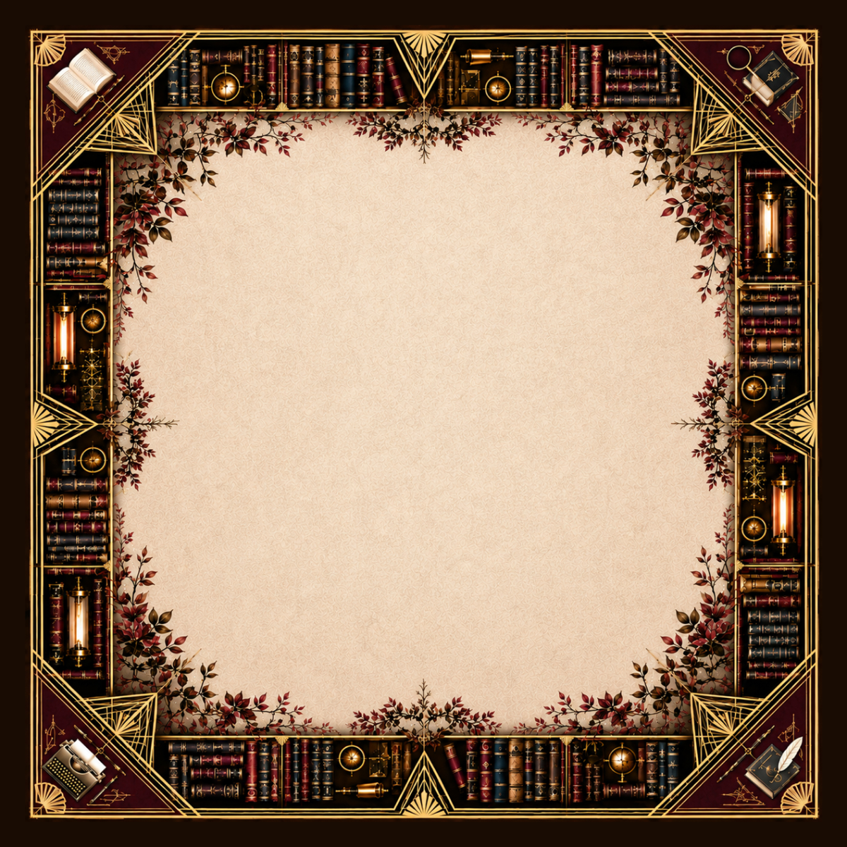 Gilded Library Leather