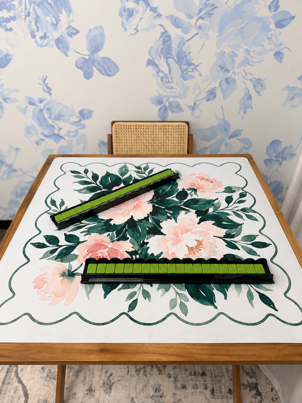 Mahjong by SI™ Peony Rose Garden Mahjong Mat