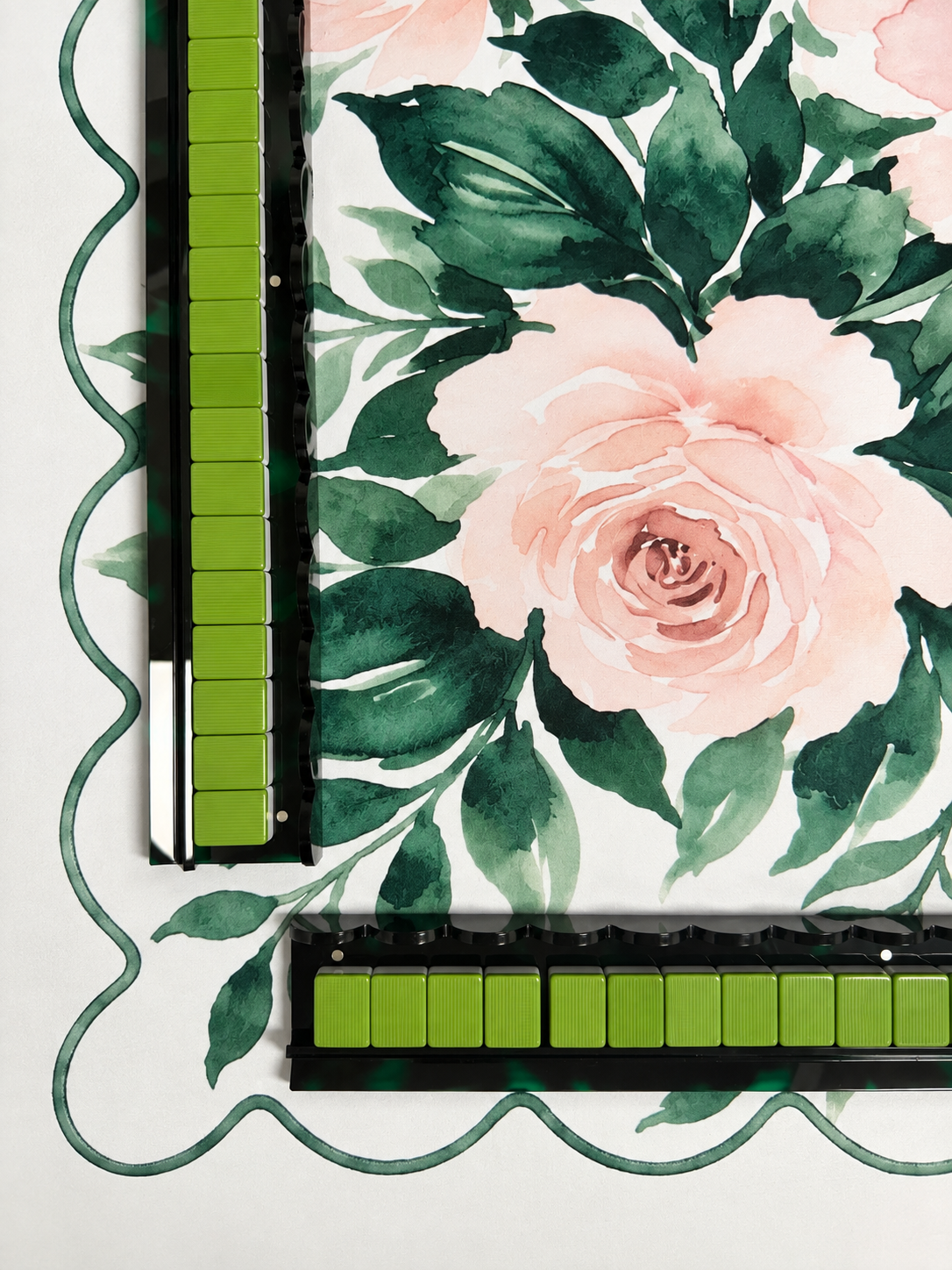 Mahjong by SI™ Peony Rose Garden Mahjong Mat