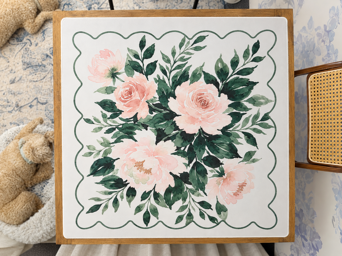 Mahjong by SI™ Peony Rose Garden Mahjong Mat