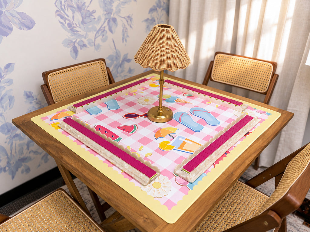 Mahjong by SI™ Pink Lemonade Picnic Mahjong Mat