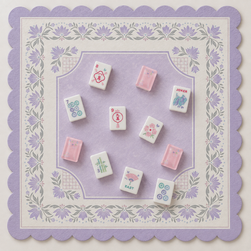 Violet Wreath Scallop Frame