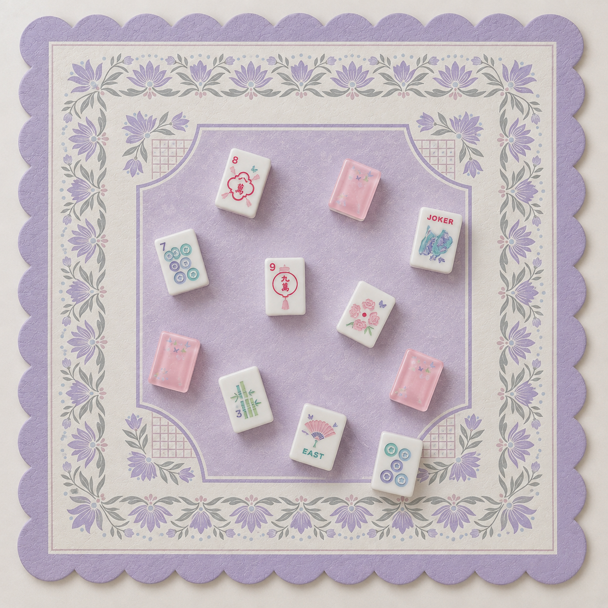 Violet Wreath Scallop Frame