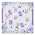 Mahjong by SI™ Flights Of Floral  | Purple Mahjong Mat
