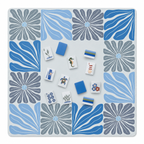 Mahjong by SI™ Garden Grid | Blue Mahjong Mat