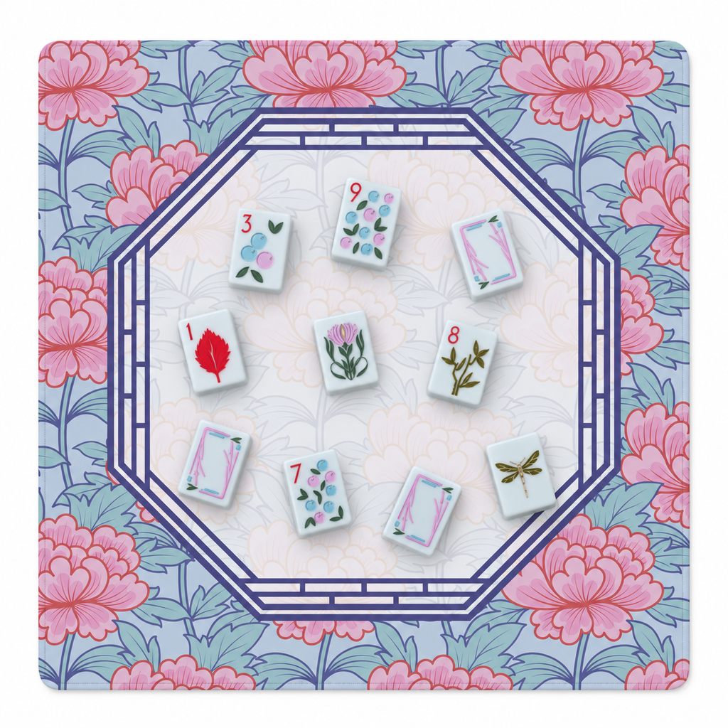 Mahjong by SI™ Peony Lattice Mahjong Mat
