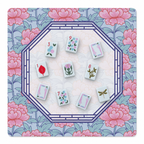 Mahjong by SI™ Peony Lattice Mahjong Mat