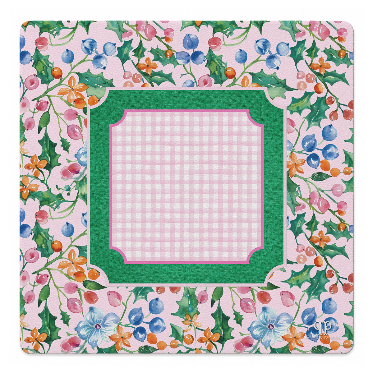 Holly Jolly Pink Mahjong Mat