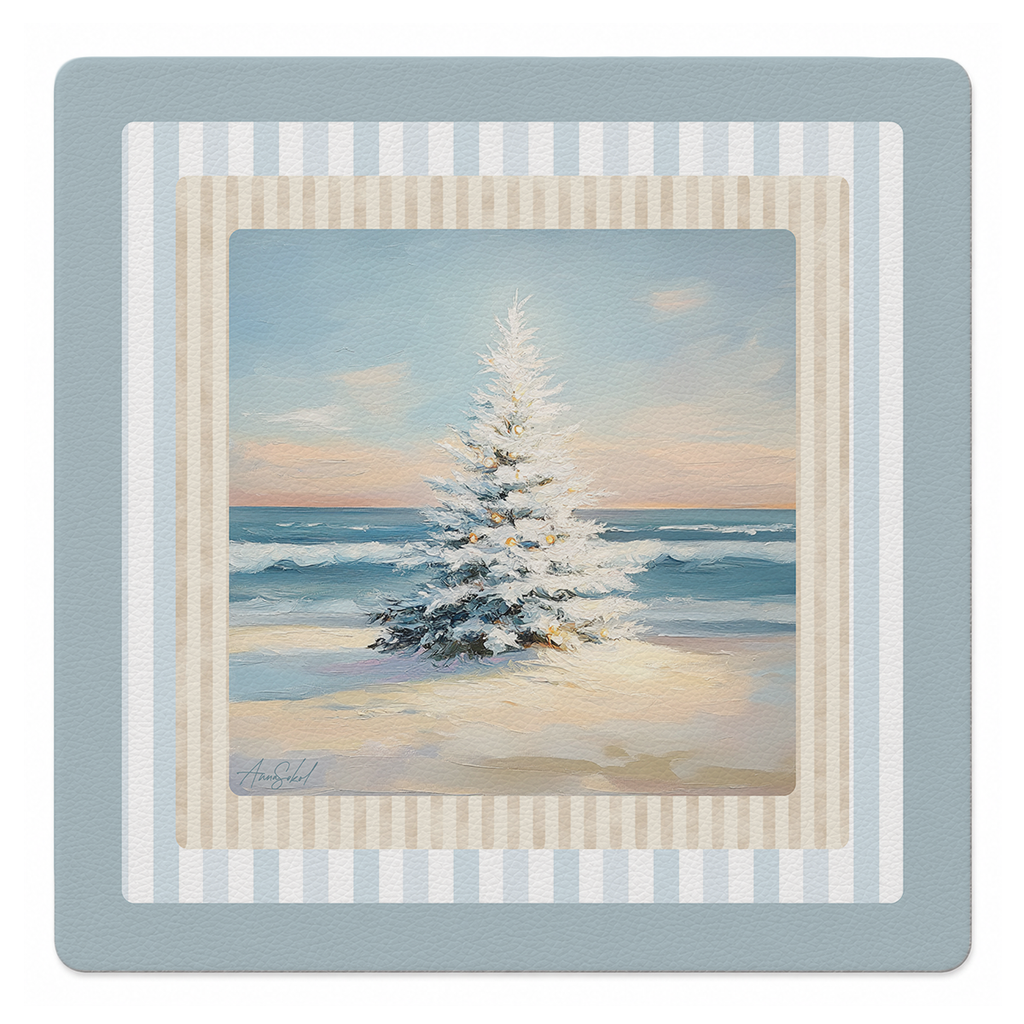 Coastal Christmas Mahjong Mat by Anna Sokol | Mahjong by SI