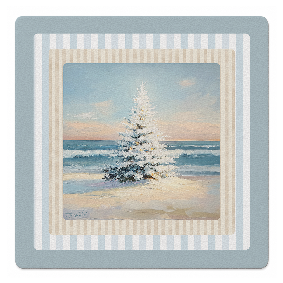 Coastal Christmas Mahjong Mat by Anna Sokol | Mahjong by SI