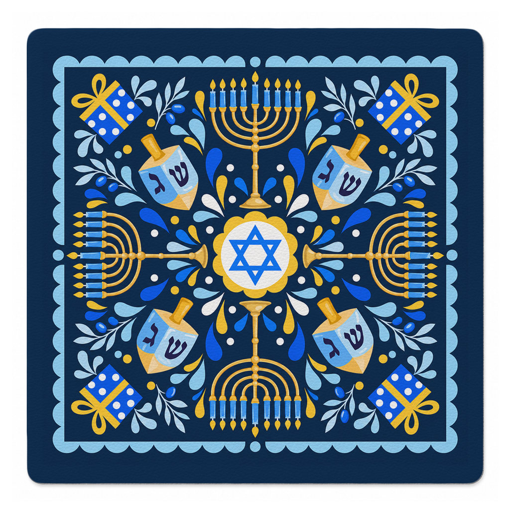 Dreidel Delight Mahjong Mat by Jen Jones | Mahjong by SI