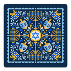 Dreidel Delight Mahjong Mat by Jen Jones | Mahjong by SI