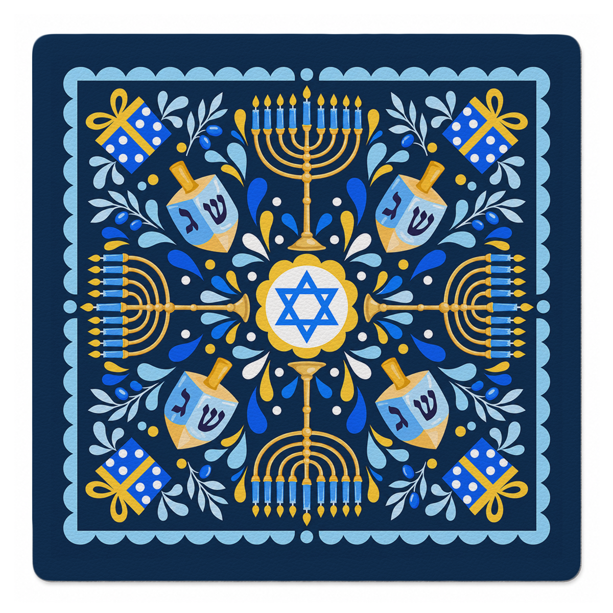 Dreidel Delight Mahjong Mat by Jen Jones | Mahjong by SI
