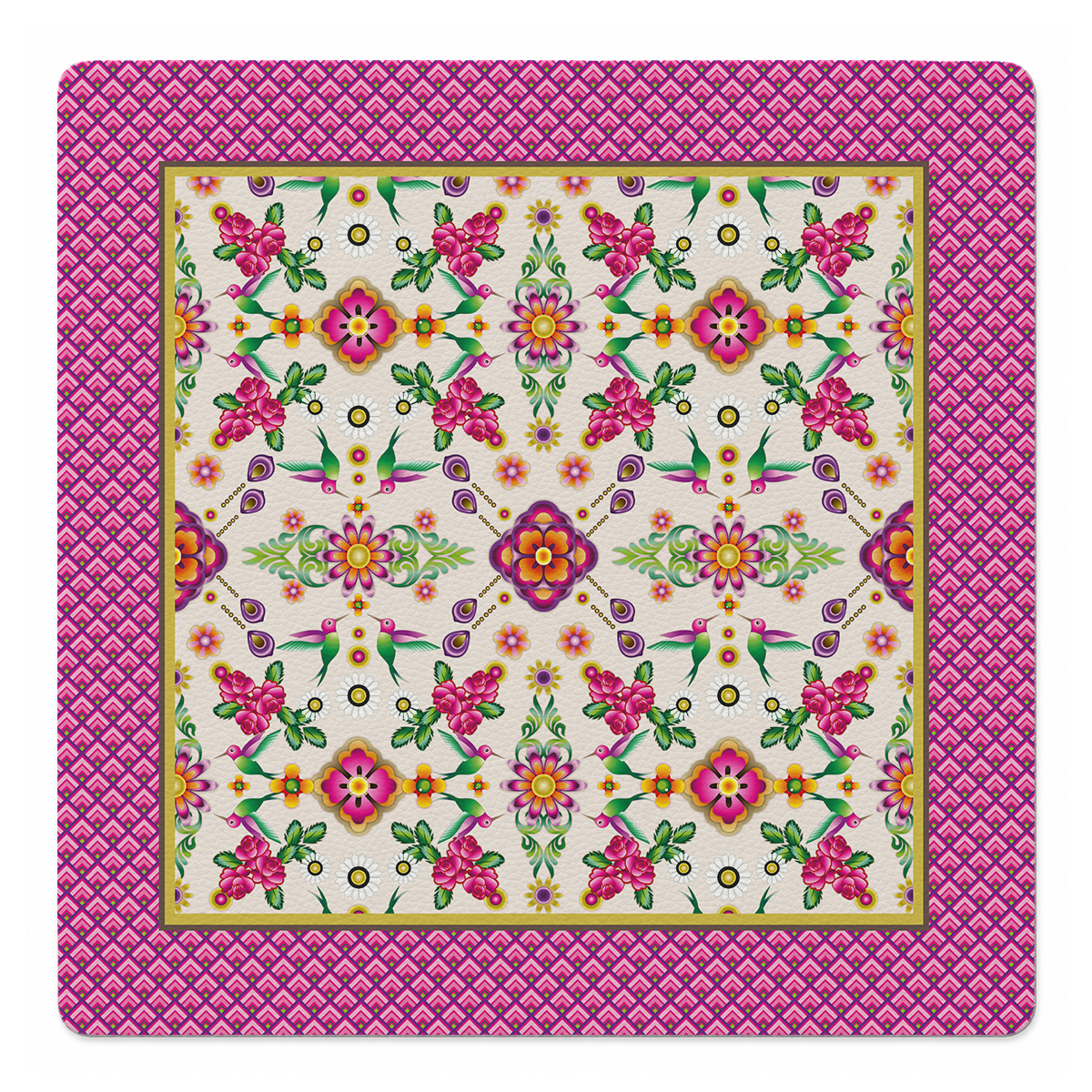Ala Fucsia Mahjong Mat by Catalina Estrada | Mahjong by SI