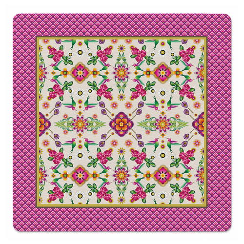 Ala Fucsia Mahjong Mat by Catalina Estrada | Mahjong by SI