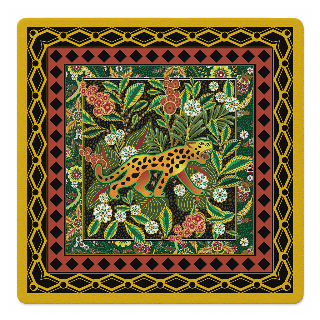 Fiera Dorada 33 inch Mahjong Mat mockup by Catalina Estrada | Mahjong by SI