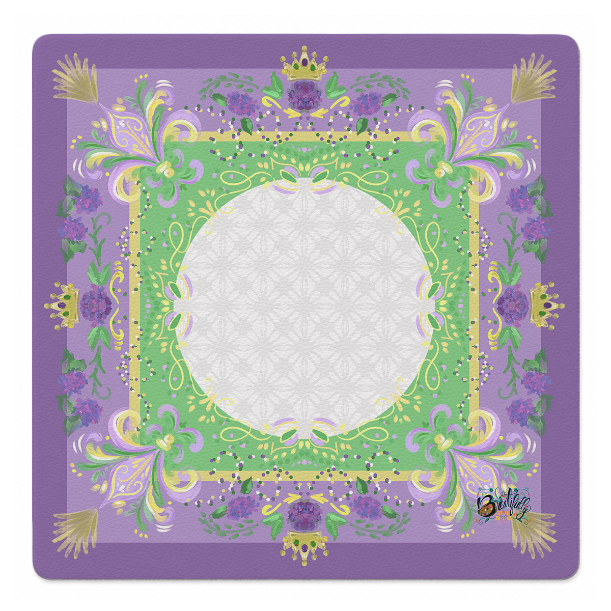 Crown of Lilacs Mahjong Mat by Brewtifully | Mahjong by SI