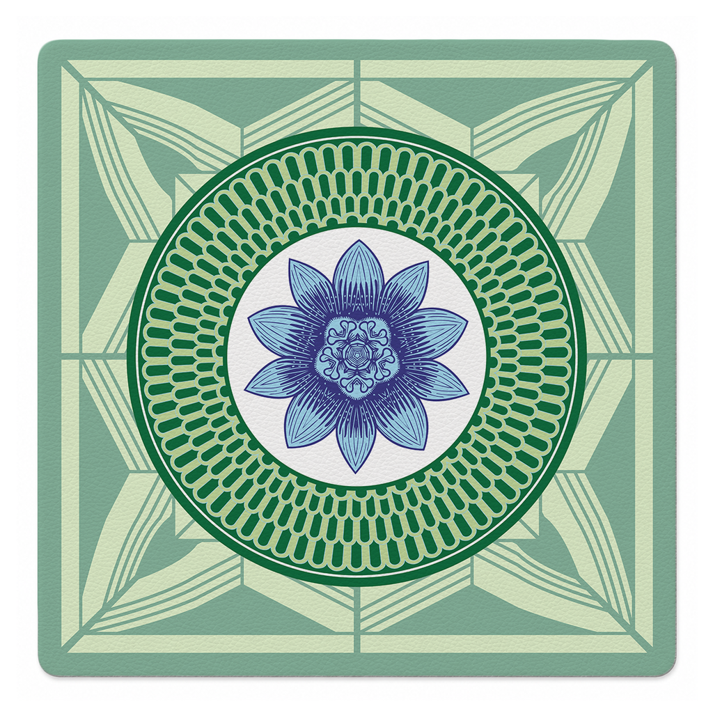 Azul Vivo 33 inch Mahjong Mat mockup by Catalina Estrada | Mahjong by SI