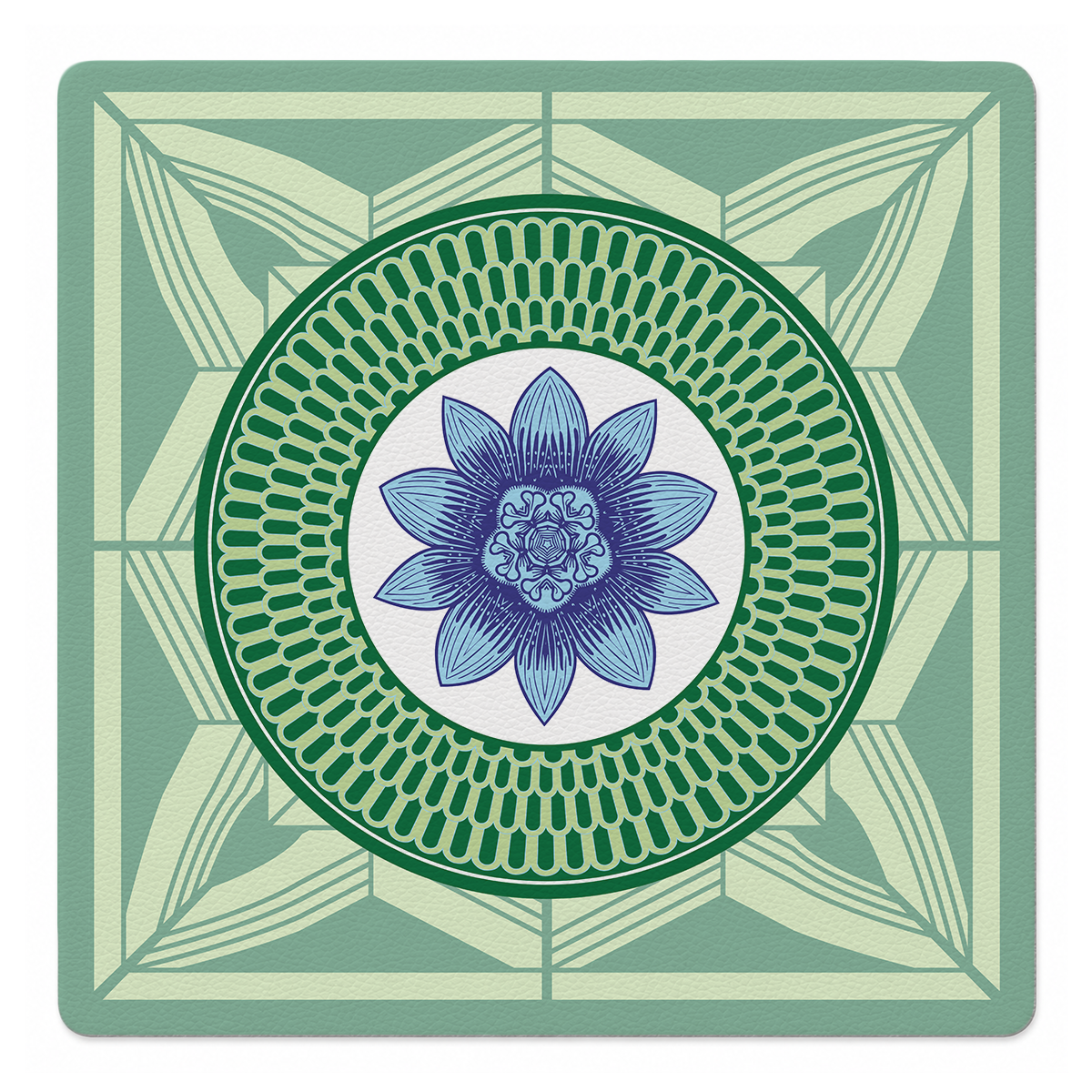 Azul Vivo 33 inch Mahjong Mat mockup by Catalina Estrada | Mahjong by SI