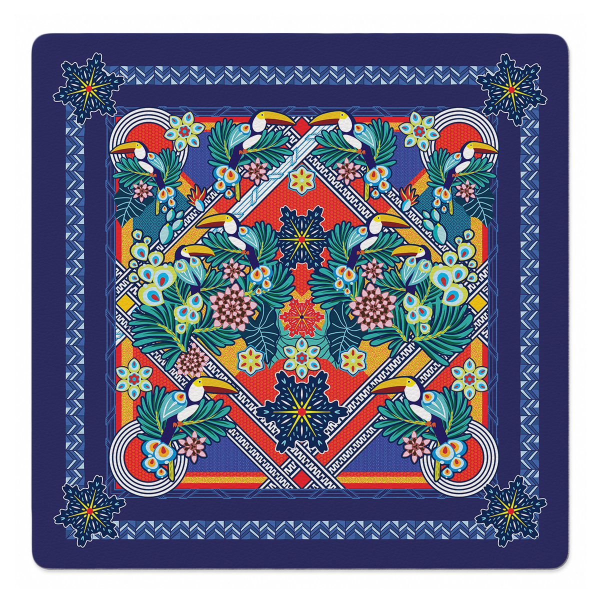 Tucán Dorado 33 inch Mahjong Mat mockup by Catalina Estrada | Mahjong by SI