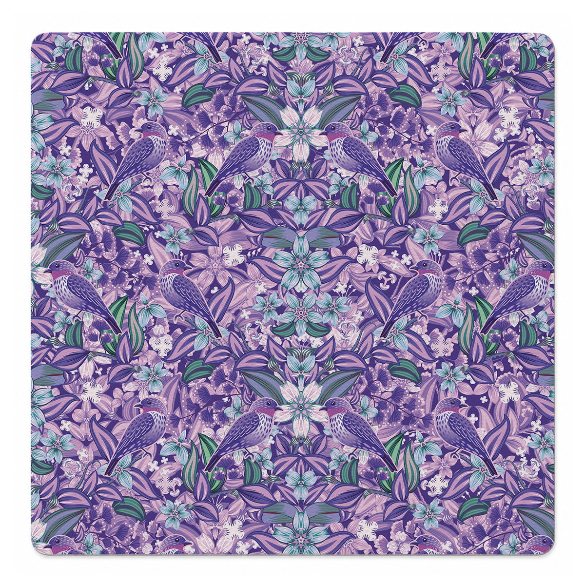 Pluma Violeta Mahjong Mat by Catalina Estrada | Mahjong by SI