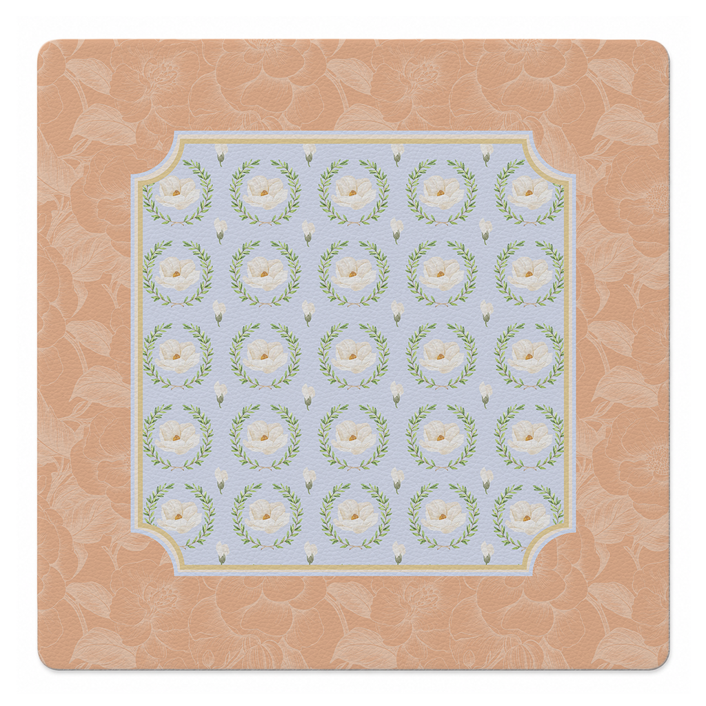Mahjong by SI™ Porcelain & Peach Mahjong Mat