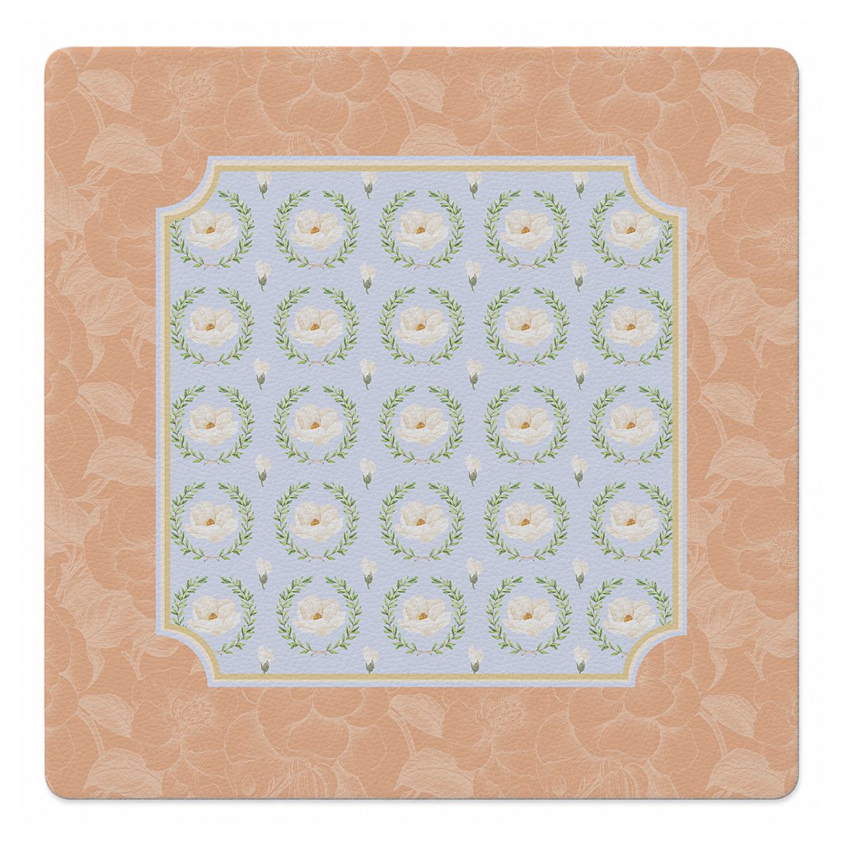 Mahjong by SI™ Porcelain & Peach Mahjong Mat