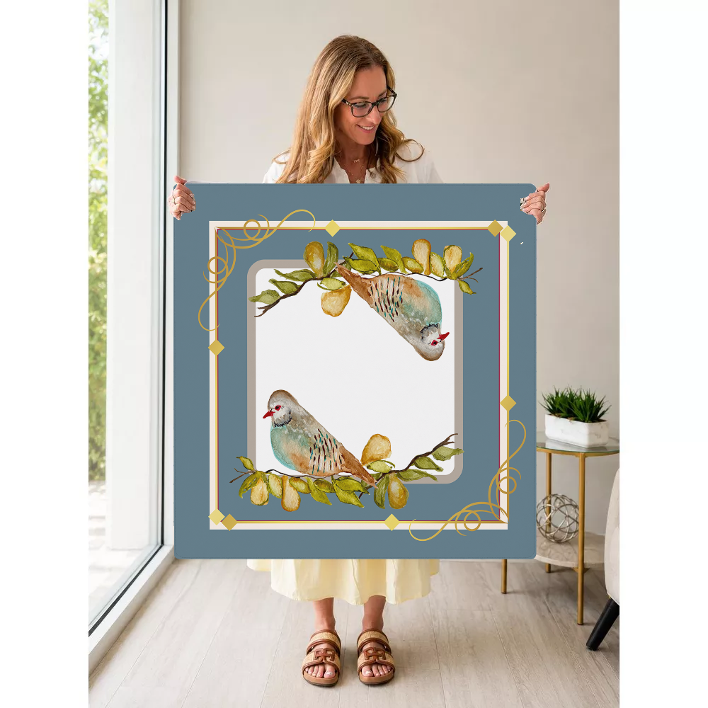 A Pear-fect Pair mahjong mat — Held Mat Portrait