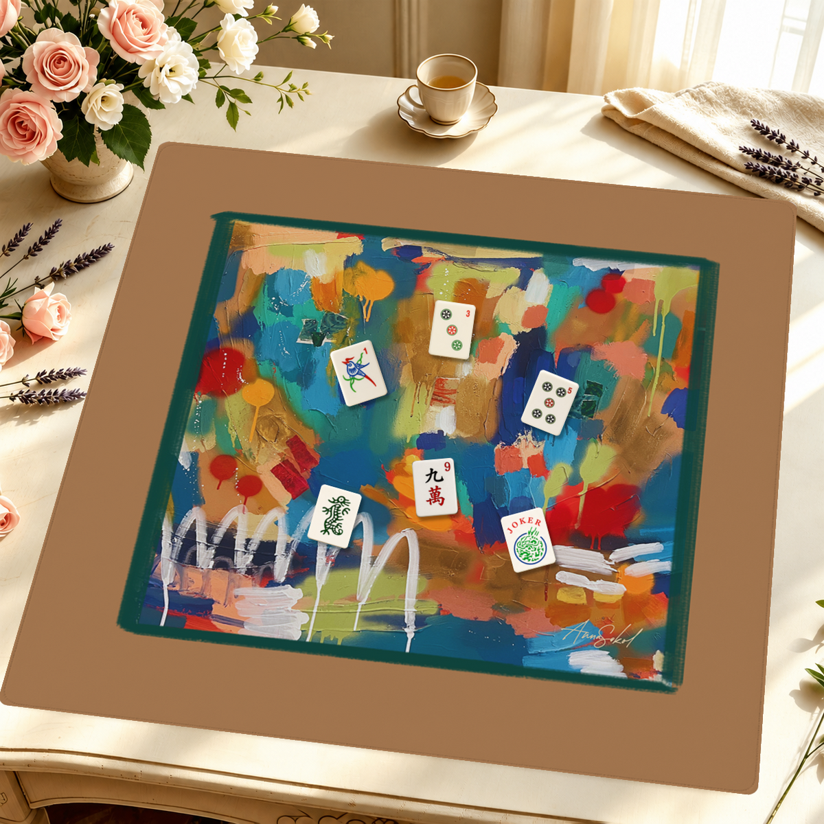 All in Good Fun mahjong mat — Styled Tile Table