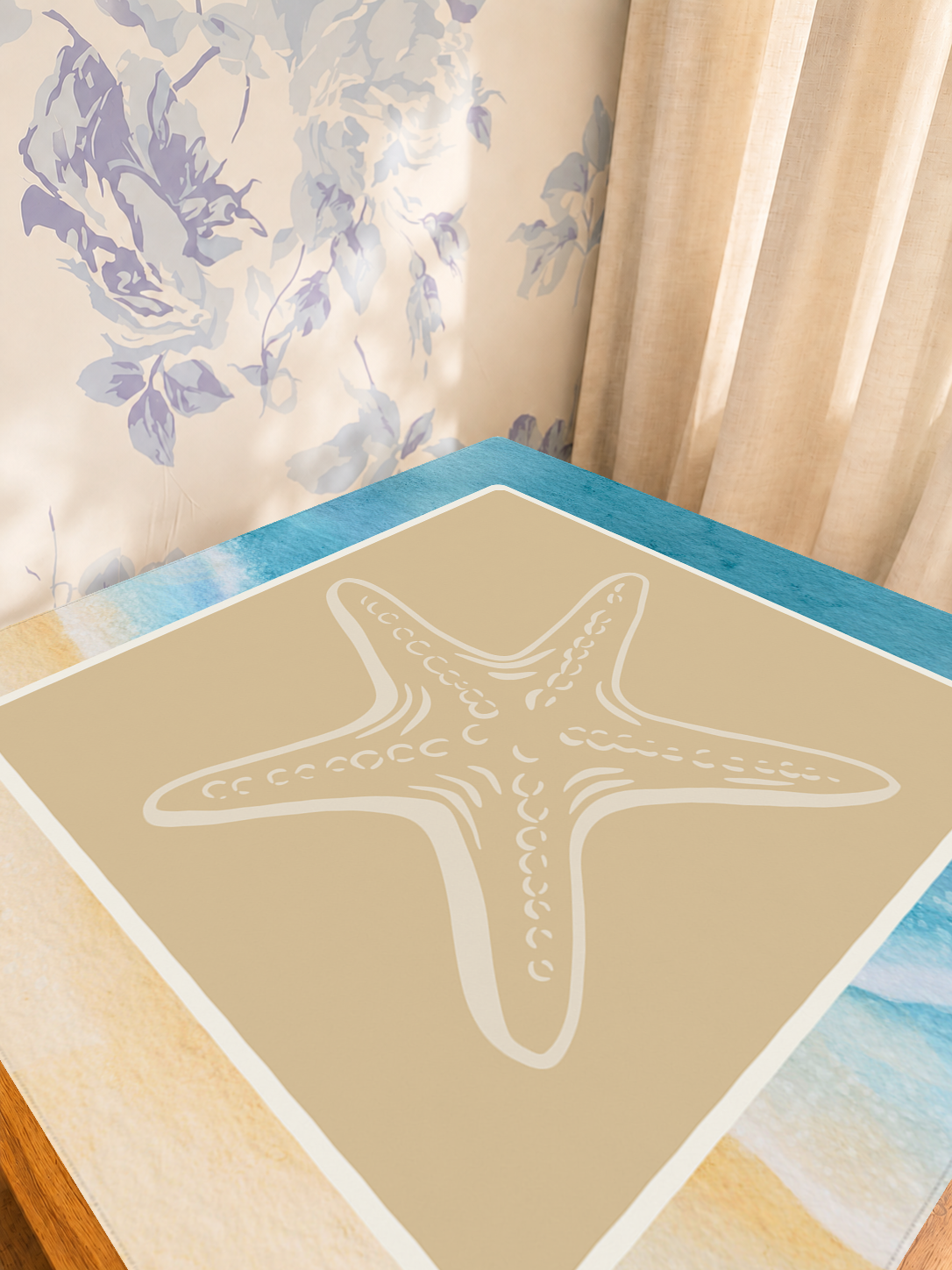 All Starfish Cast mahjong mat — Sunlit Detail