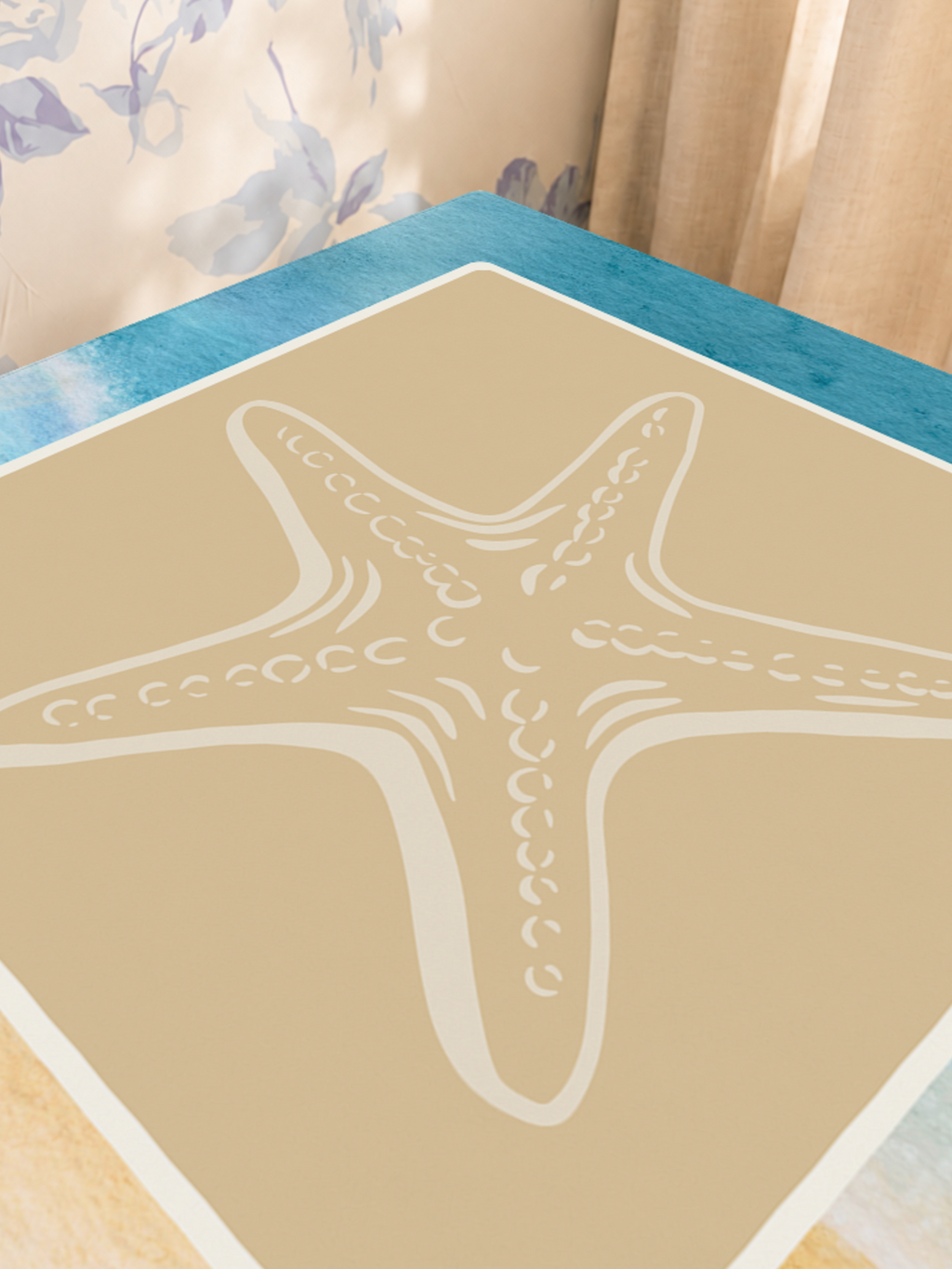 All Starfish Cast mahjong mat — Sunlit Close-up