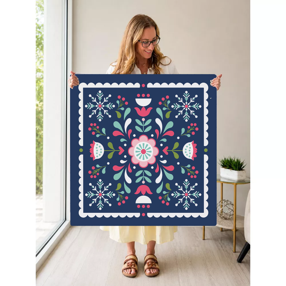 Alpine Blooms mahjong mat — Held Mat Portrait