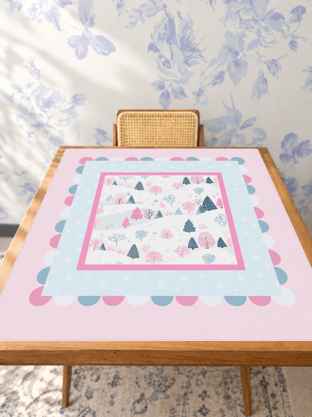 Alpine Dream mahjong mat — Studio Table Angle