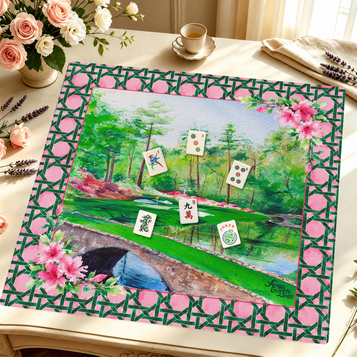 Amen Corner mahjong mat — Styled Tile Table