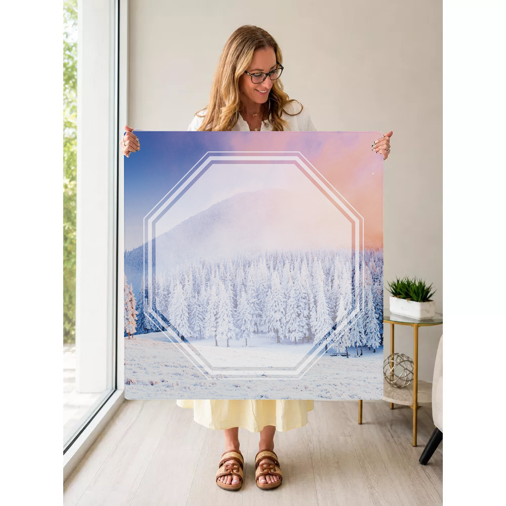 Arctic Alpenglow mahjong mat — Held Mat Portrait