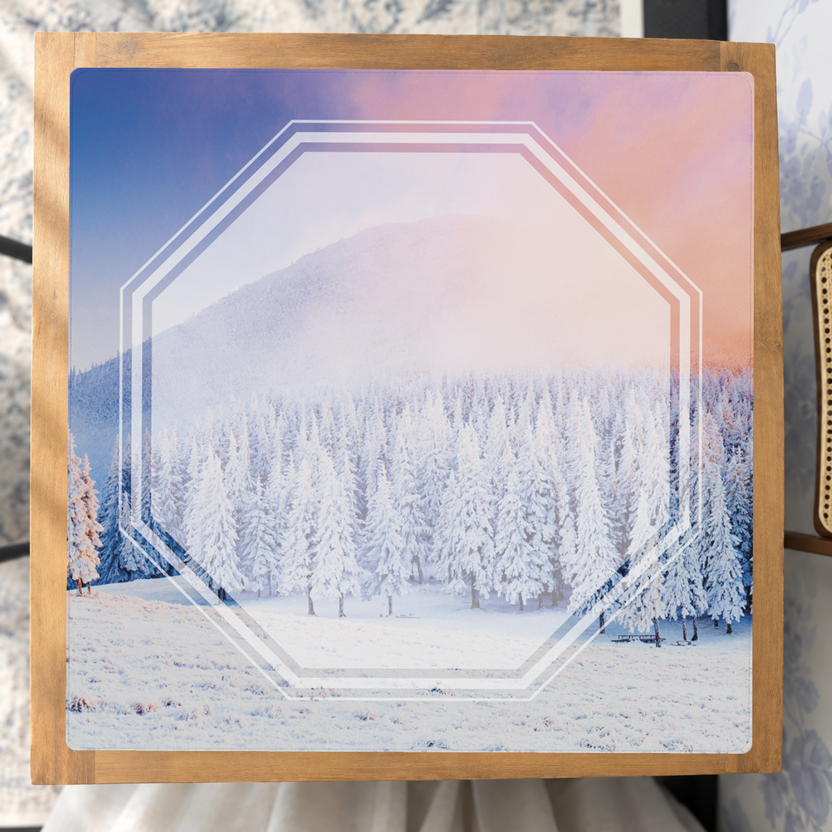 Arctic Alpenglow mahjong mat — Studio Overhead