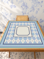 Argyle My Love mahjong mat — Studio Table Angle