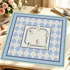 Argyle My Love mahjong mat — Styled Tile Table
