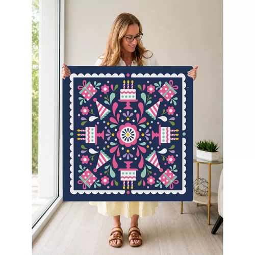 Bam Birthday mahjong mat — Held Mat Portrait