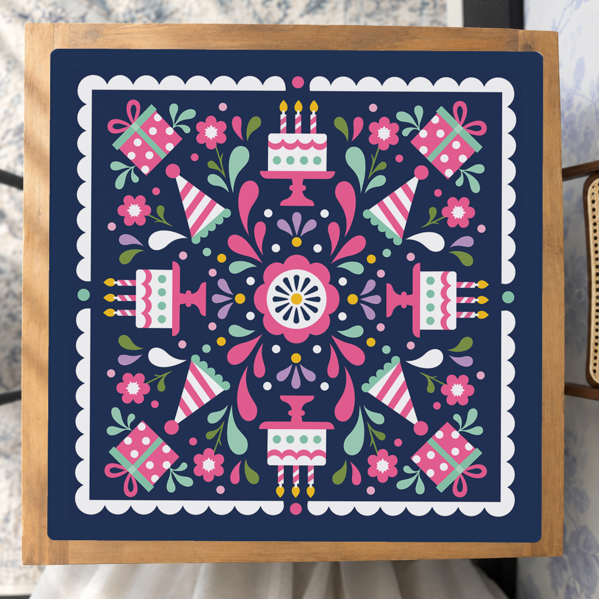 Bam Birthday mahjong mat — Studio Overhead