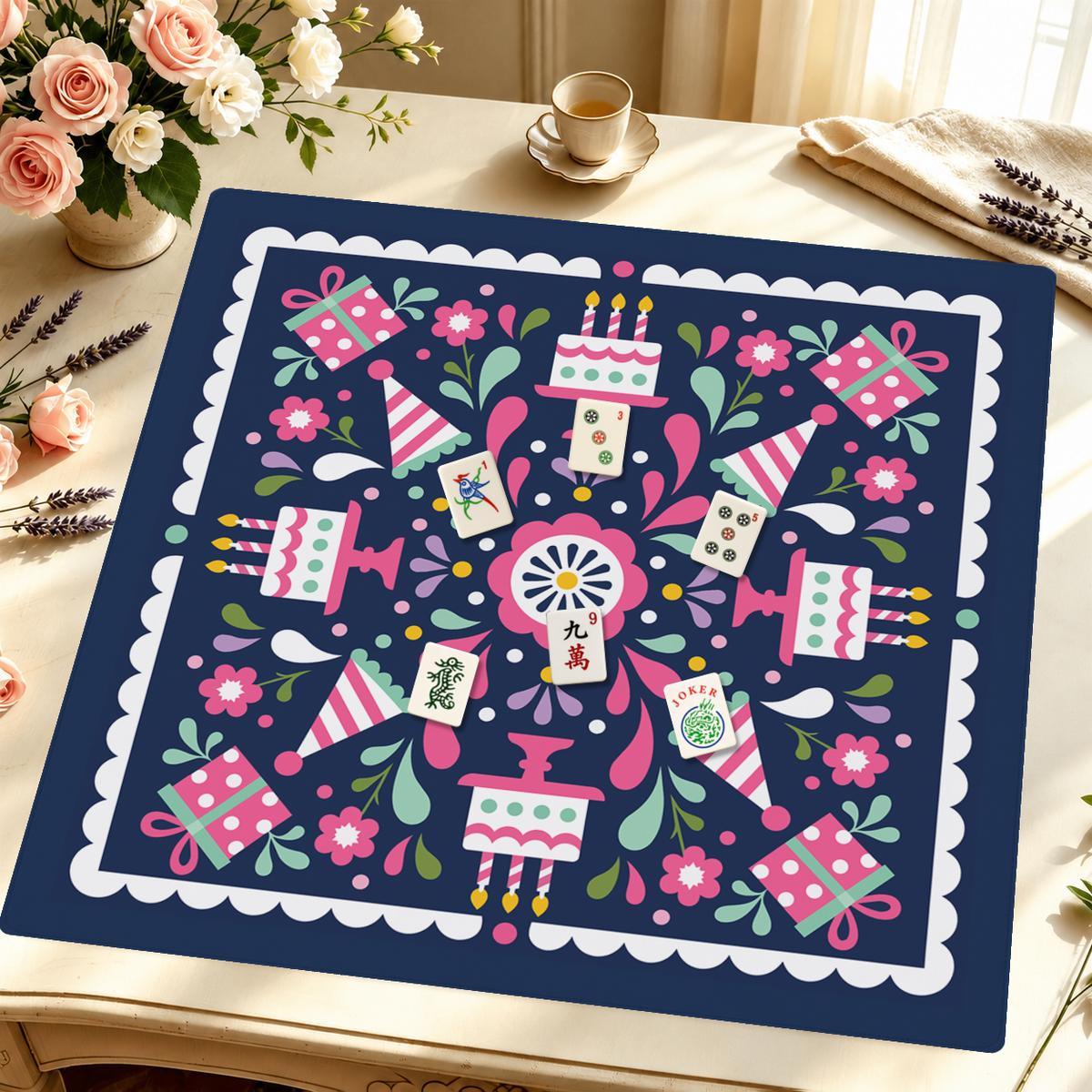 Bam Birthday mahjong mat — Styled Tile Table