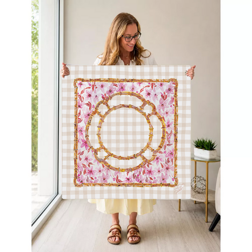 Bamboo Blossoms mahjong mat — Held Mat Portrait