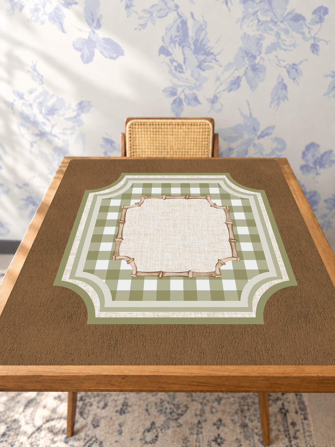 Bamboo Society mahjong mat — Studio Table Angle