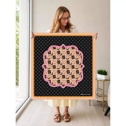 Bats and Books mahjong mat — Held Mat Portrait