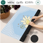 Bee Sweet | Blue mahjong mat — Rolled Mat Feature Image