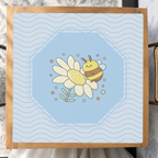 Bee Sweet | Blue mahjong mat — Studio Overhead