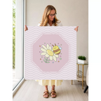 Bee Sweet | Pink mahjong mat — Held Mat Portrait