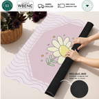 Bee Sweet | Pink mahjong mat — Rolled Mat Feature Image