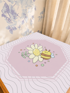 Bee Sweet | Pink mahjong mat — Sunlit Detail