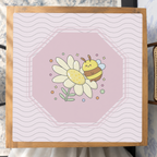 Bee Sweet | Pink mahjong mat — Studio Overhead